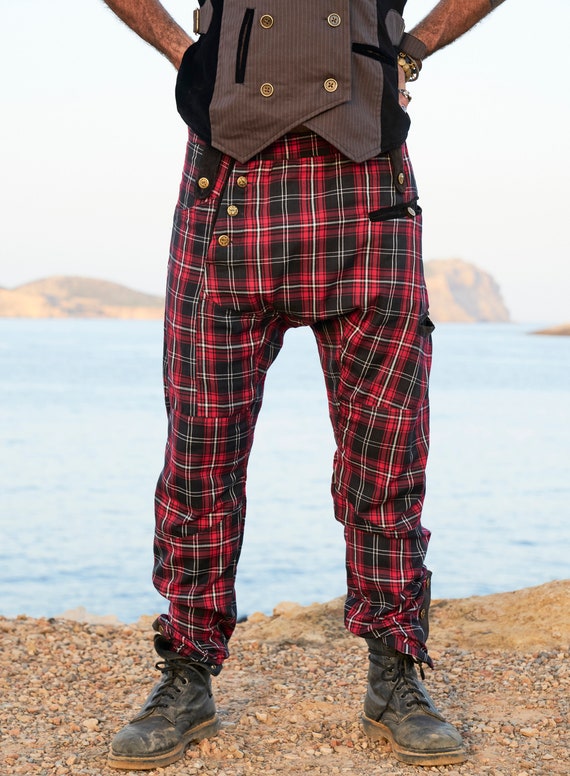 red checkered pants mens