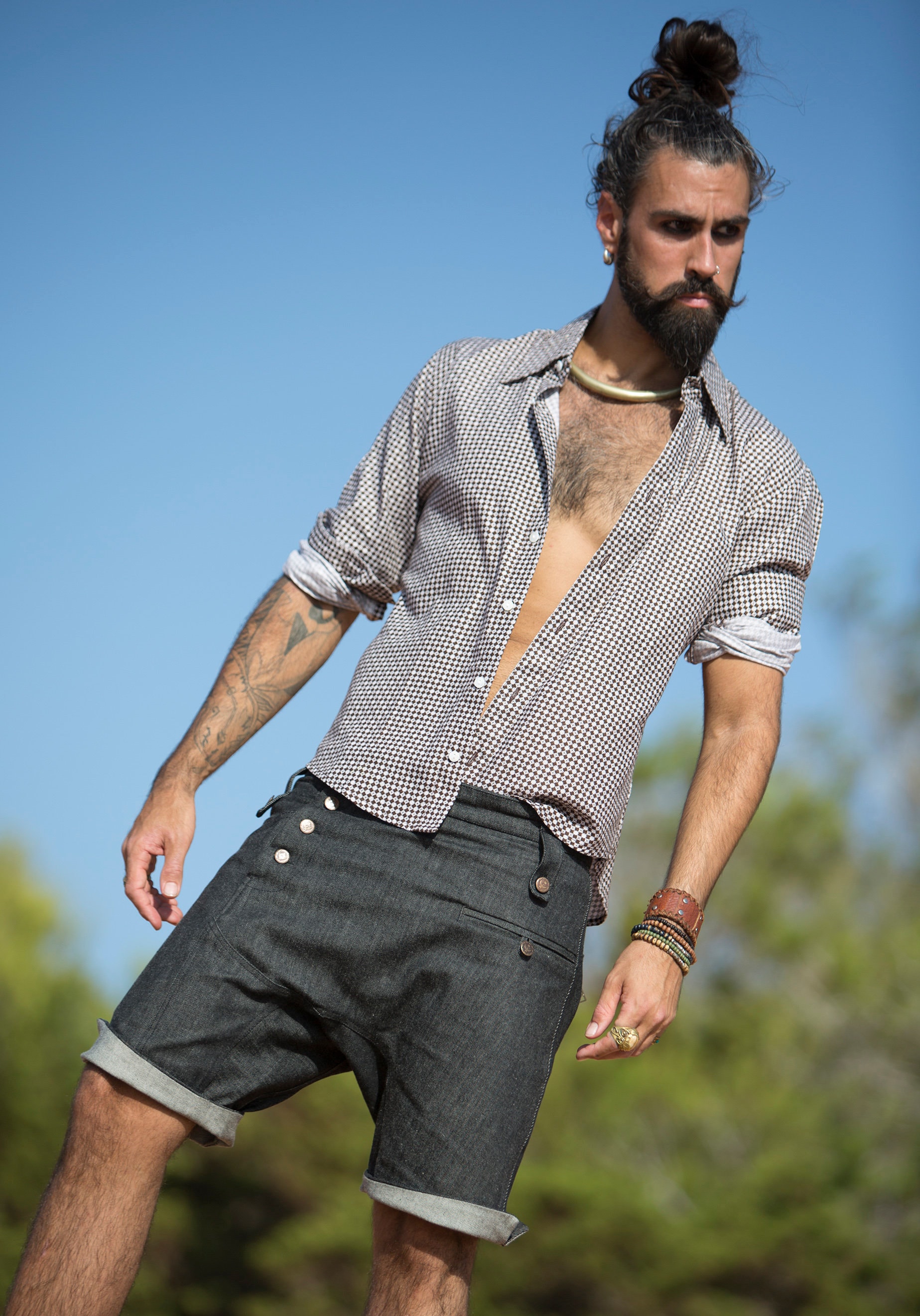 Men's Jeans / Short Jeans / Low Crotch 