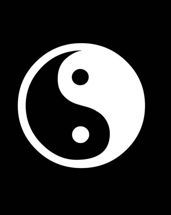 Yin Yang Chinese Symbol Decal Sticker Die Cut Vinyl Window Car Room Decoration