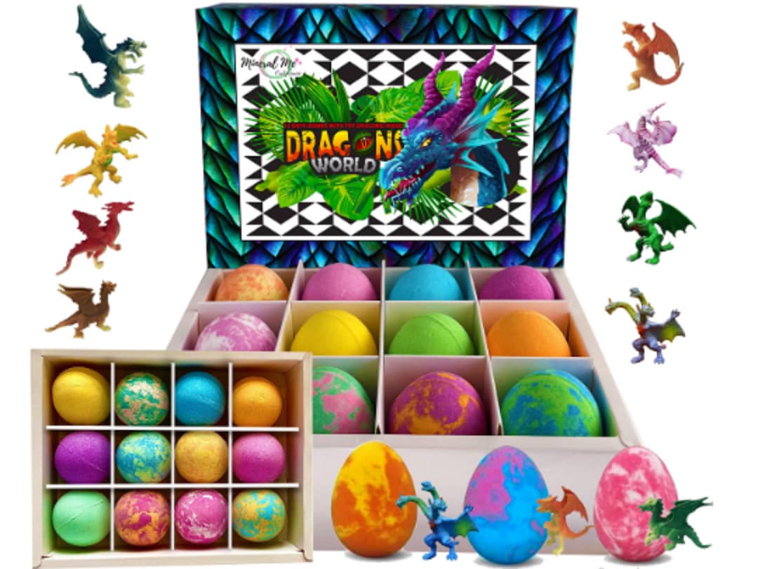 Bath Bombs for Kids With Surprise Dragons Inside Dragon Egg Bath Bombs