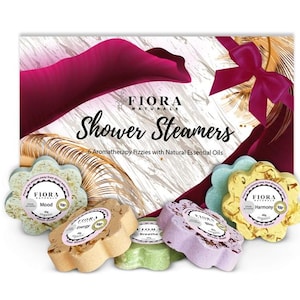 Shower Steamers Aromatherapy - Variety Pack of 6 Shower Steamers Vapor Tablets with Natural Essential Oils, Birthday Gifts for Him/ Her
