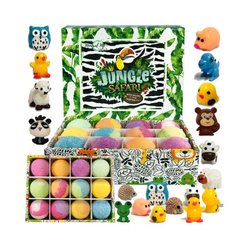 Jungle Safari Bath Bombs For Kids Bath bombs with toys Etsy