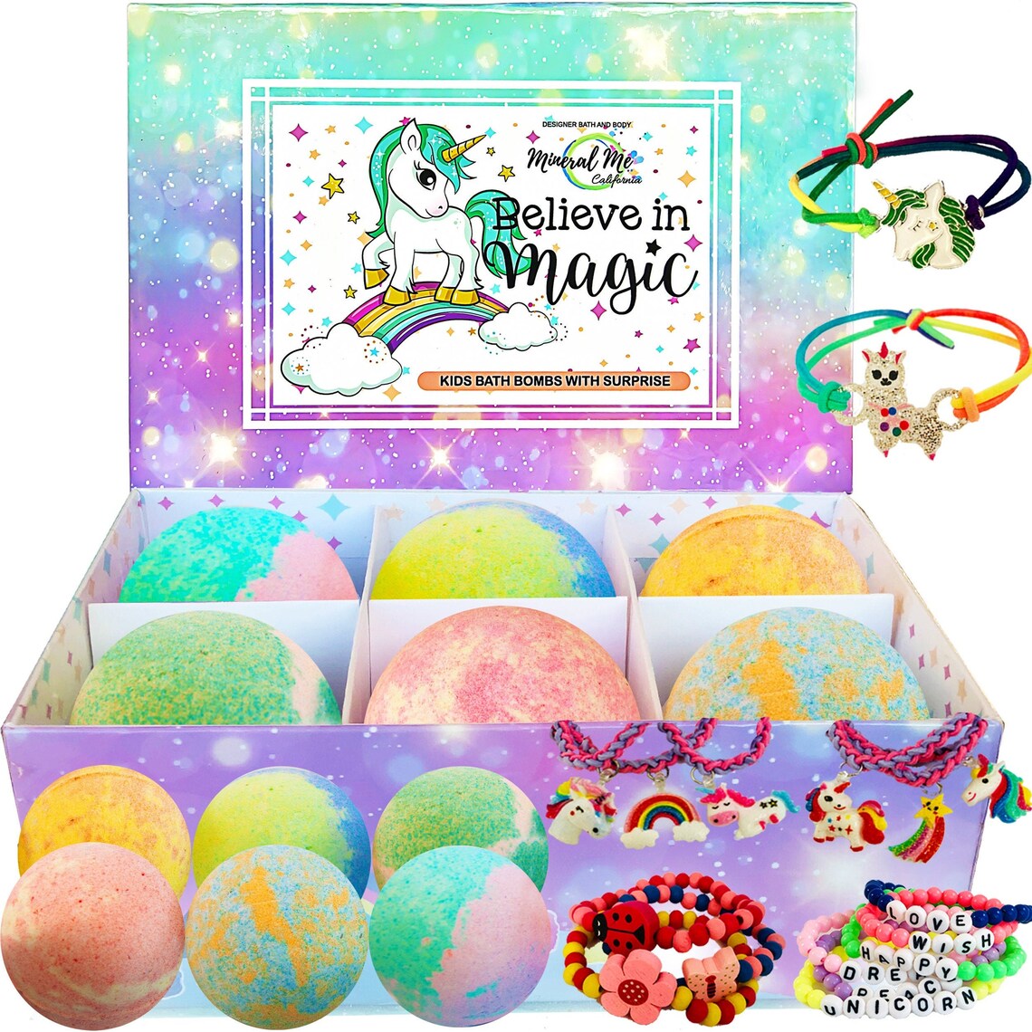 Unicorn Bath Bombs for kids Bath bombs with jewelry inside Etsy