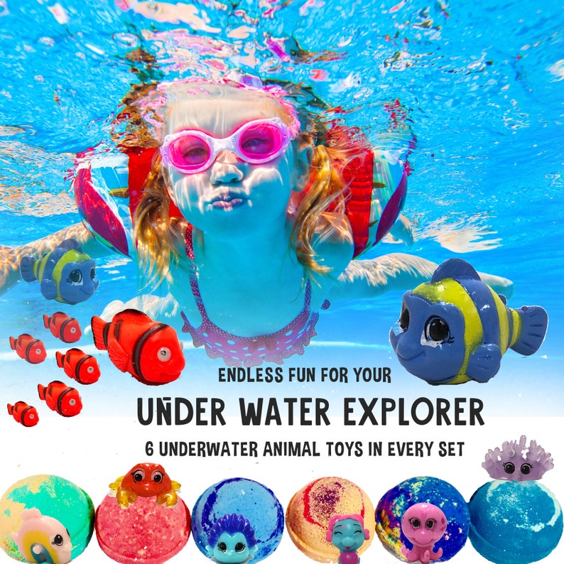 Bombas de baño para niños con juguetes sorpresa en el | Etsy