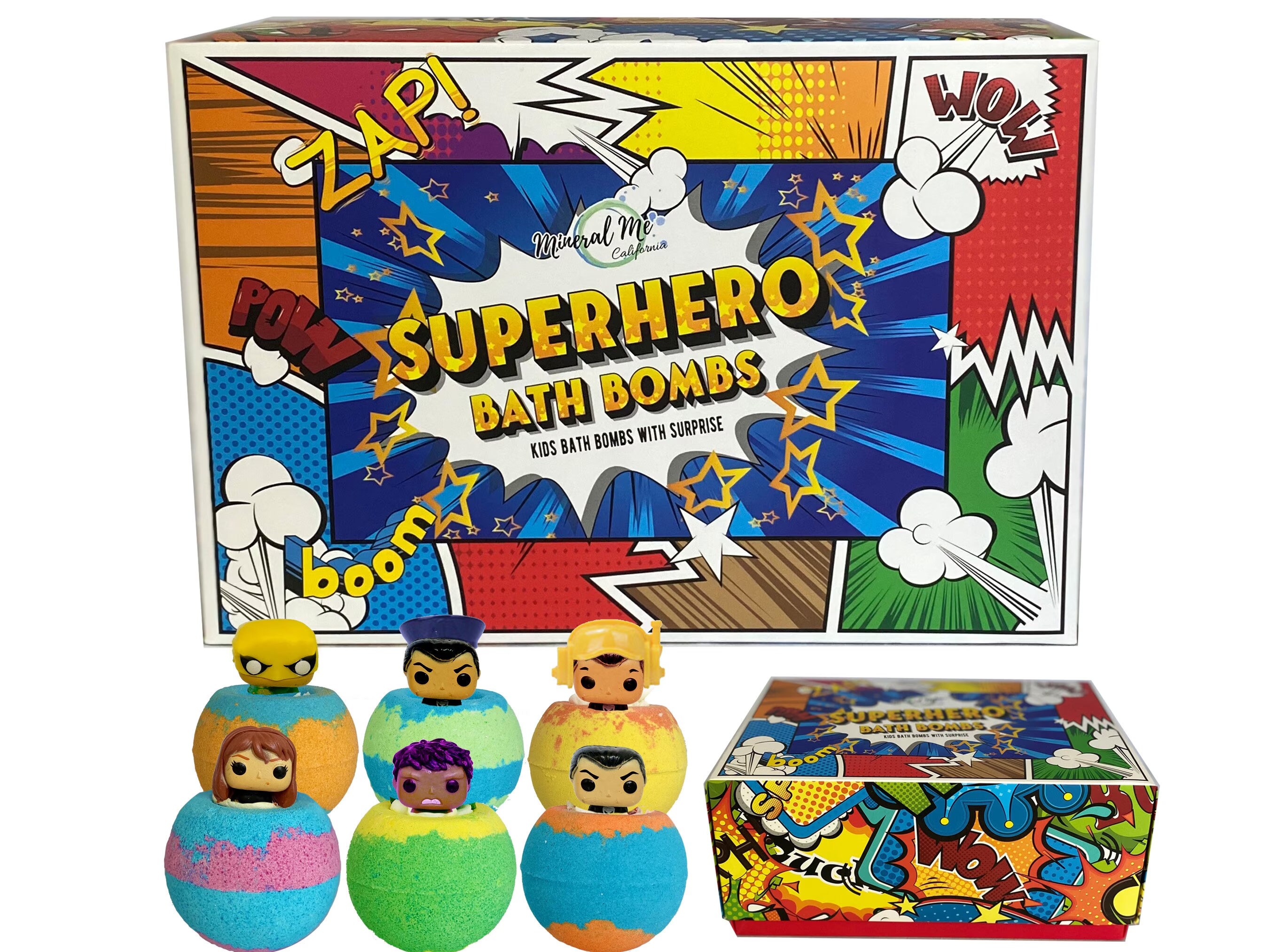 Bombes de bain SUPERHERO Bombes de bain pour enfants avec jouets