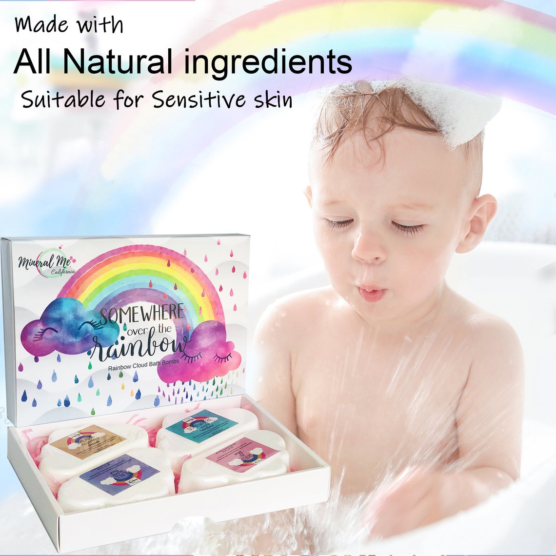 Rainbow Bath Bomb Set Rainbow gifts for girls Rainbow baby Etsy