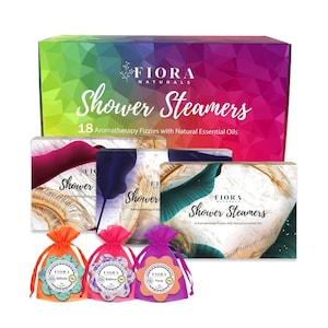 Shower Steamers for Women, 18pc Shower Bombs Aromatherapy gift set with Organic Essential Oils, Shower Melts, Bath Bombs for Shower Gifts