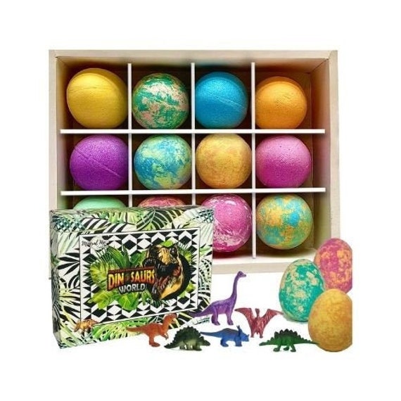 Dino Egg Bath Bombs for Kids with surprise Dinosaurs inside Etsy