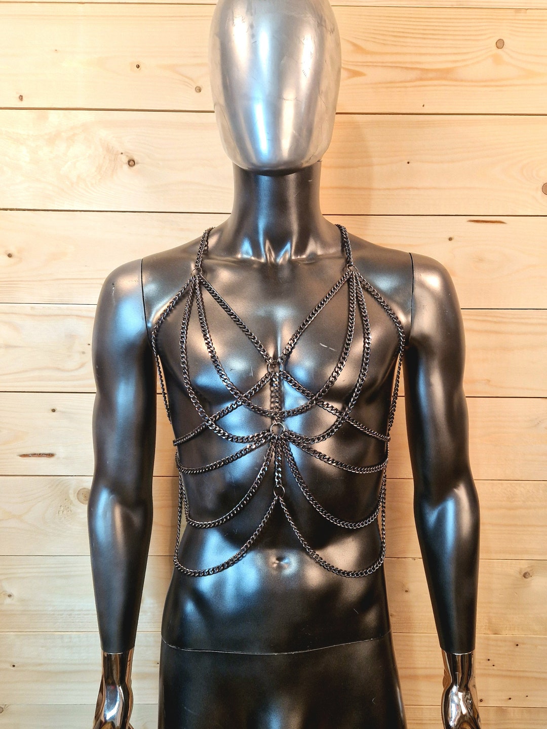 Male Body Chain Harness. - Etsy