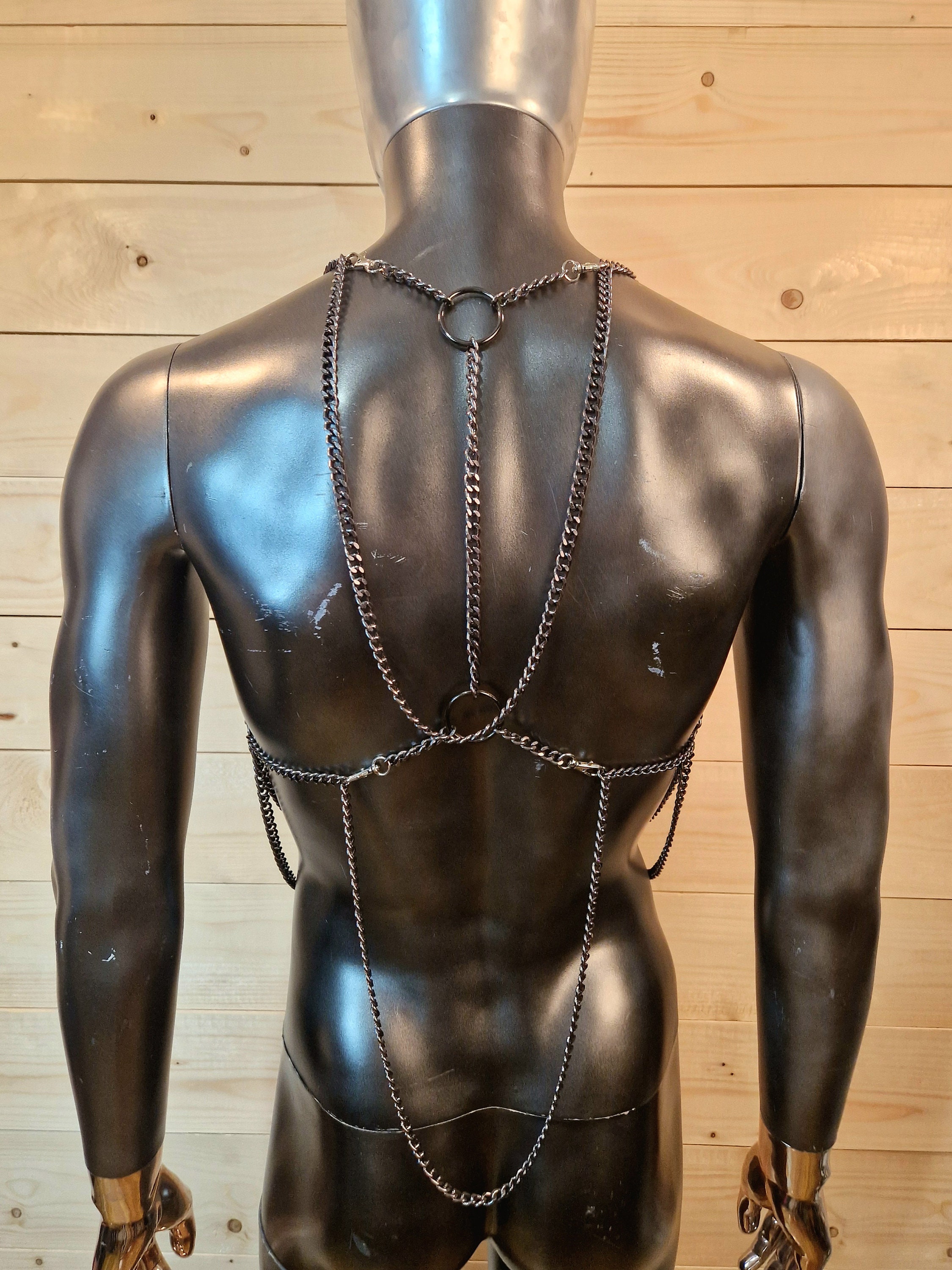 Male Body Chain Harness. - Etsy