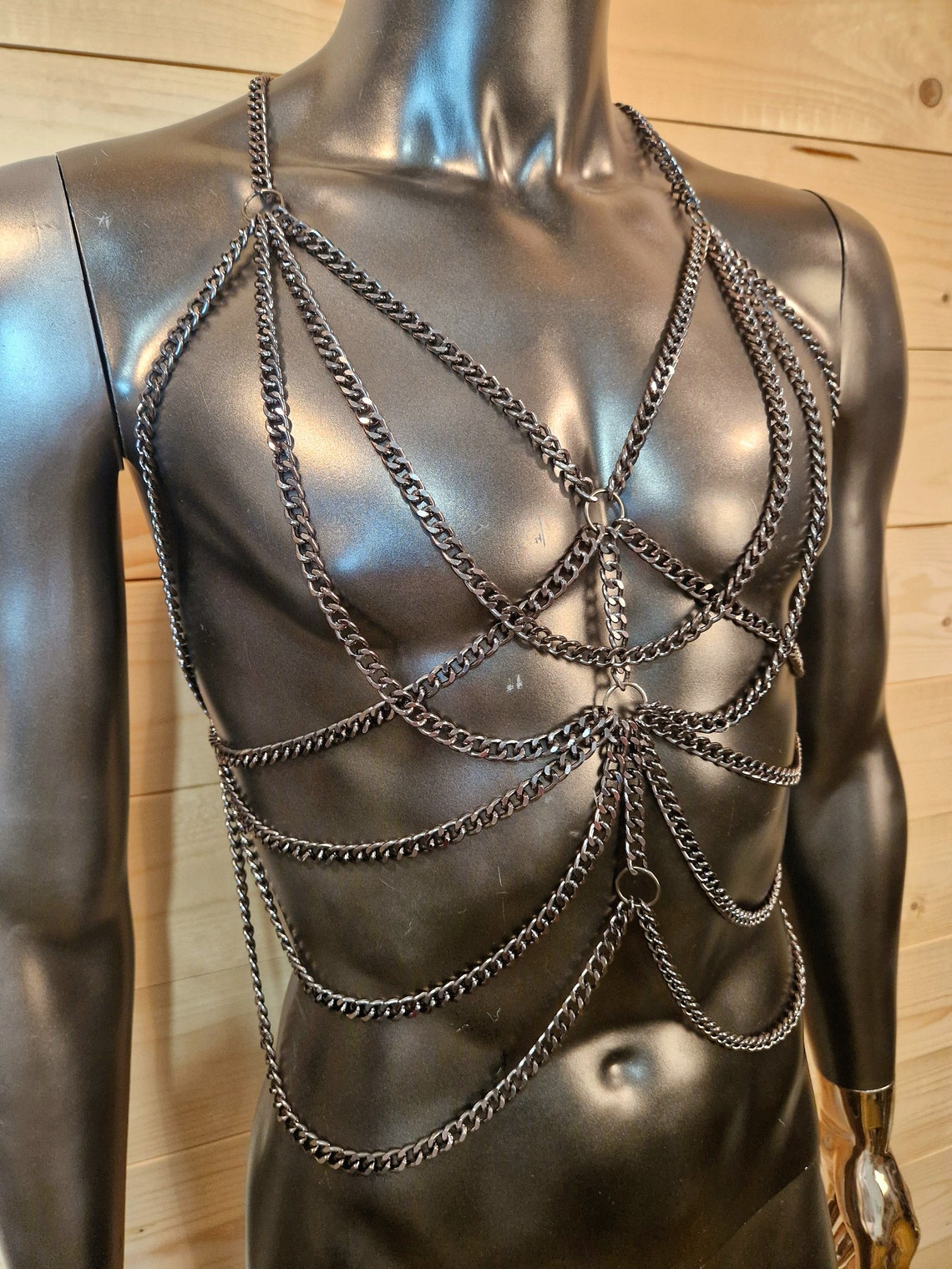 Male Body Chain Harness. - Etsy