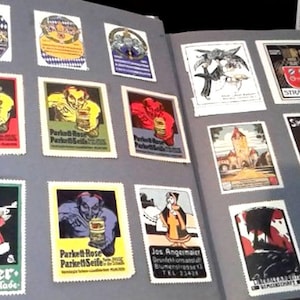 10 verschiedene entzückende VINTAGE POSTER STEMPEL ca 1910er Jahre! Alles Original! Designs werden variieren (Suprises Await)