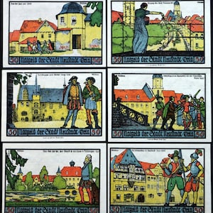 Rare Complete German NOTGELD SET Bill, Banknote, Collectible Currency Asset w Historic Events incl Exorcism Of Minority Grifter!!!