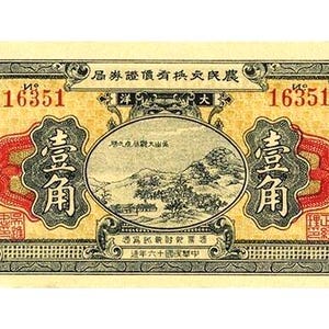 Guaranteed Original 1927 NUNG MING 1Y/10c ERROR Note ("No." Backward) Avoid Fakes on Here!