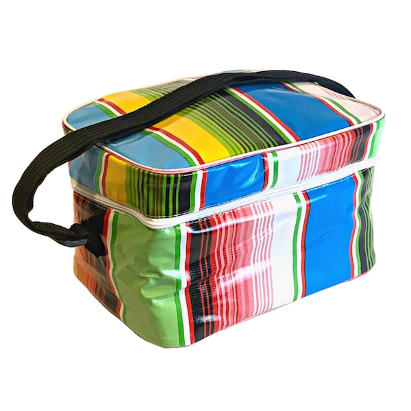 ALUX Insulated Lunch Bag Serape Yellow - Reusable Lunch Box for Office or School - Leakproof Cooler Tote Bag with Adjustable Shoulder Straps