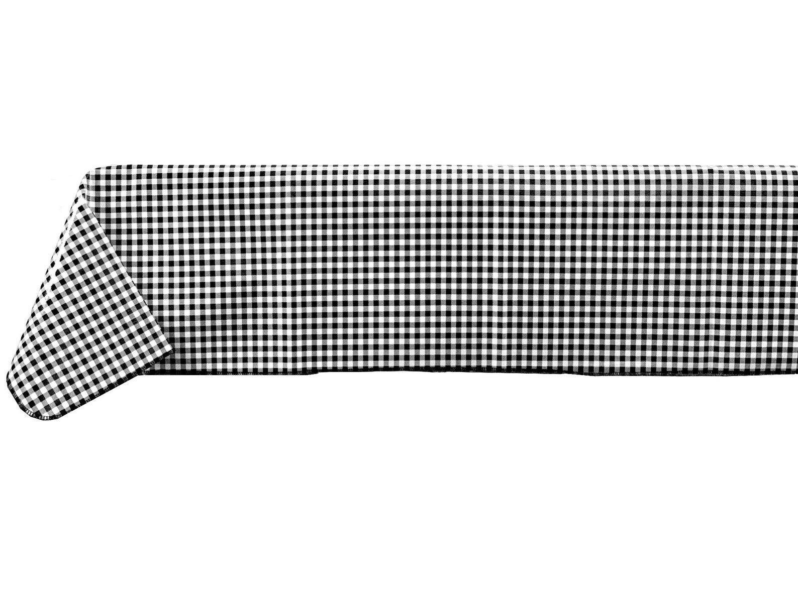 Gingham Oilcloth Tablecloth Black and White Plastic Vinyl Etsy