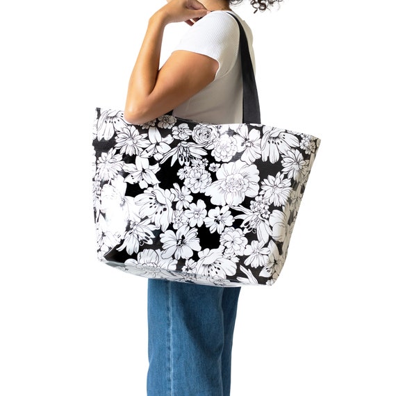 Oilcloth beach bag deals