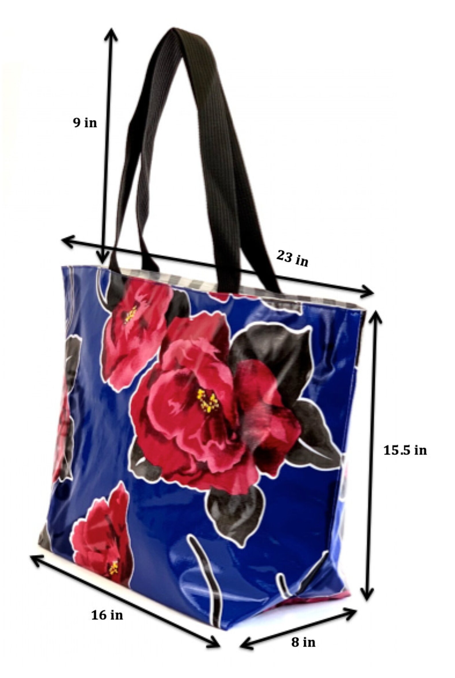 Oilcloth Beach Bag Large Waterproof and Wipeable Beach Tote Etsy