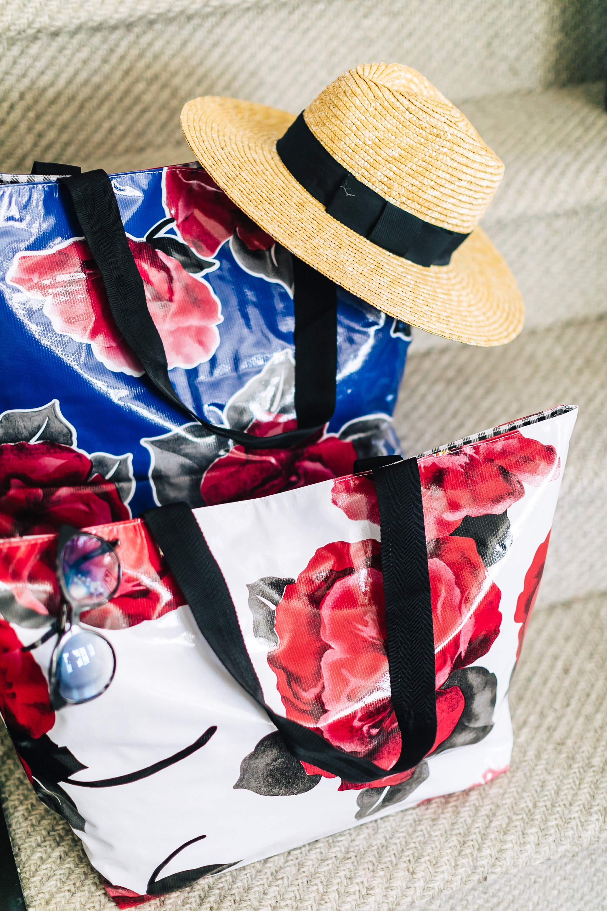 Oilcloth Beach Bag Large Waterproof and Wipeable Beach Tote Etsy