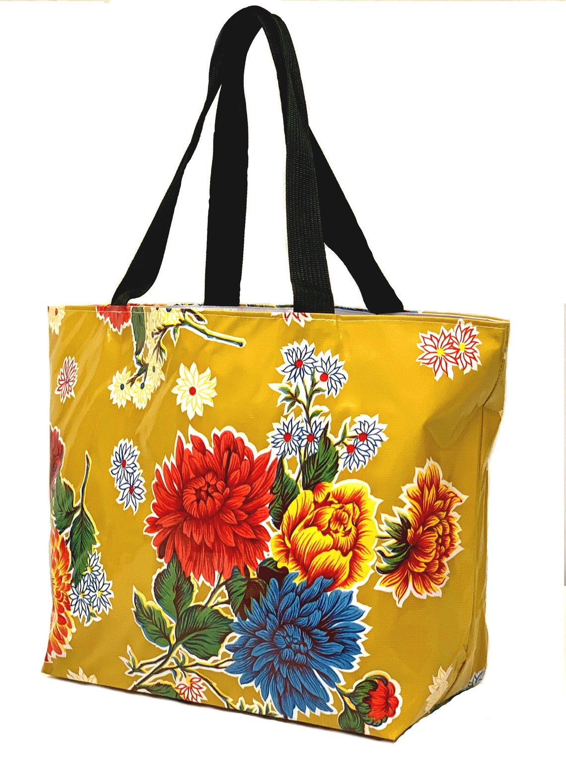 Oilcloth Beach Bag Large Waterproof and Wipeable Beach Tote Etsy