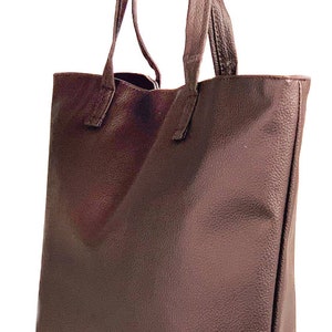 Sac d'épaule soft Vegan Leather Day Tote, Faux Cuir Top Handle Satchel avec Intérieur en vinyle imperméable à l'eau en brun et léopard image 4