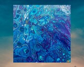 Abstract Art | Canvas Art | Home Decor | Original Artwork | Unique Gift | Blue Art | Blue Decor | Acrylic Pour | Fluid Art | Wall Decor