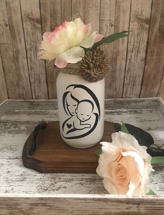 Mothers Day Mason Jar Vase Etsy