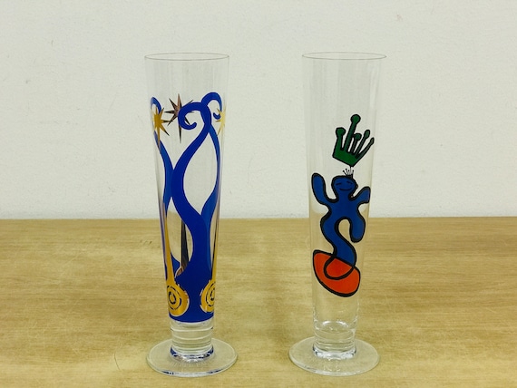 Ritzenhoff Pilsner Beer Glass Duett, Set of Two, Marco Zanuso Jr, Beppe  Facente, Vintage Designer Glass, 1990s, Collectible Barware - Etsy