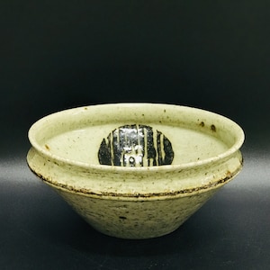 Rörstrand hand crafted stoneware centerpiece bowl, DrejarGruppen 1973, Vintage Swedish wheel turned ceramic, Scandinavian modernist design