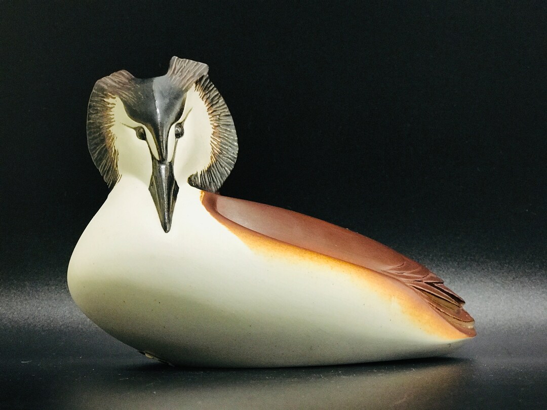 グスタフスベリ　ポール・ホフ作品　「水鳥」　ビンテージ希少品 グスタフスベリポール・ホフ作品「水鳥」ビンテージ希少品