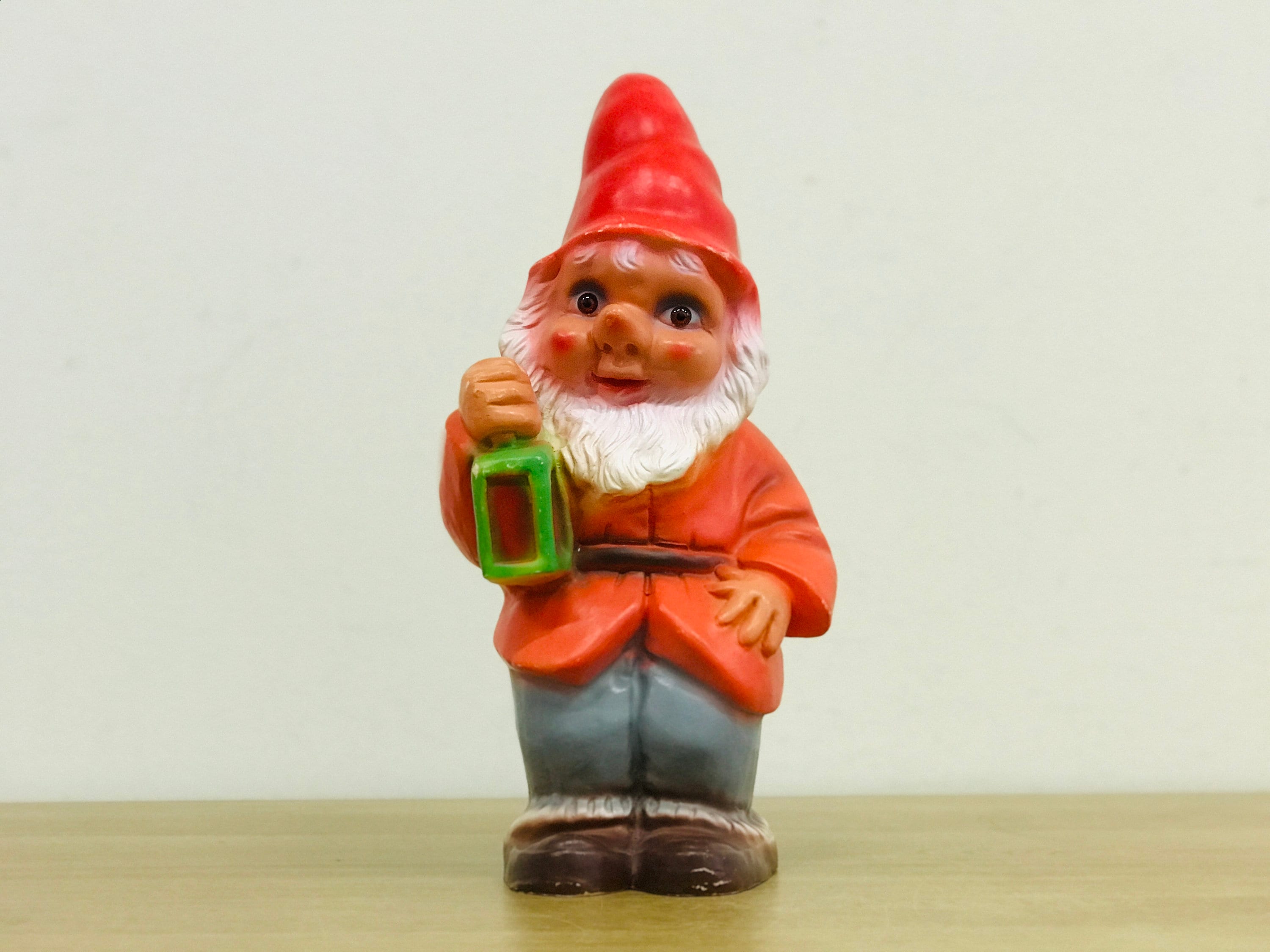 Large HEICO Vintage Blow Mold Plastic Gnome Lamp, Vintage 1980s