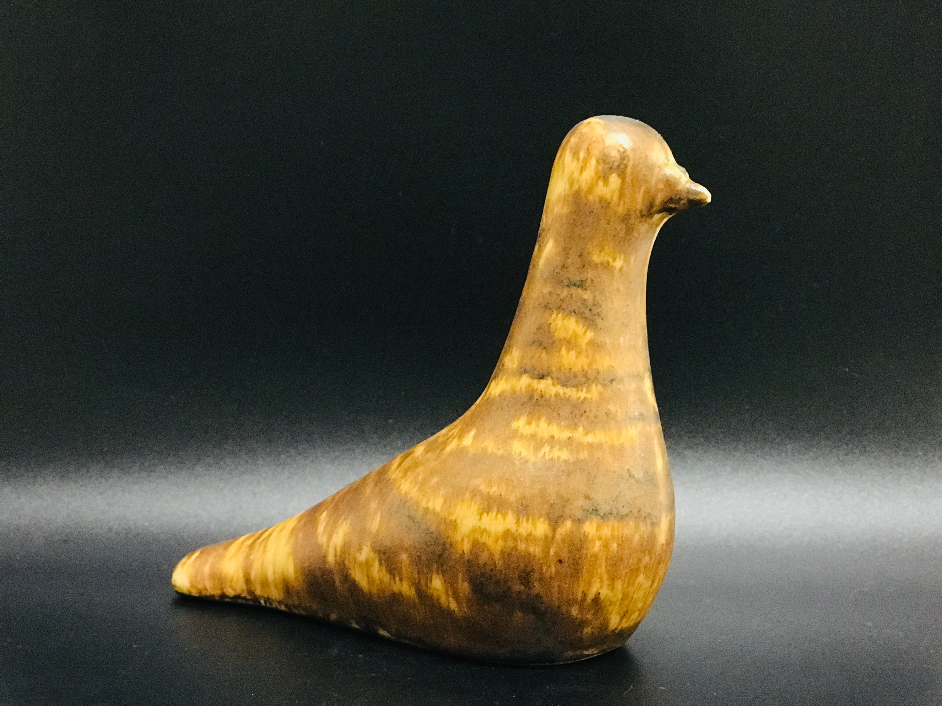 手作りの石器製鳩/ハトの置物、スウェーデンの EGO Stengods、Gösta
