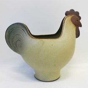 Lisa Larson grote eierkip steengoed kom, studio handgemaakte keramische kip, vintage Zweeds beeldje/vaas, Scandinavisch design