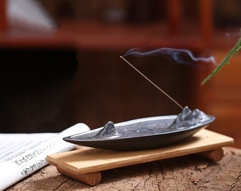 Artisan Minimalism Japanese Zen Handmade Ceramic Incense Stick Holder, Incense Burner, Zen Decor, Meditation, Minimalism incense holder