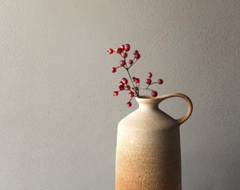 Designer | Artisan Handmade Minimalist Ceramic Flower Vase, Japanese Zen Decor, Zen Vase, Flower Arrangement, Meditation, House warming Gift