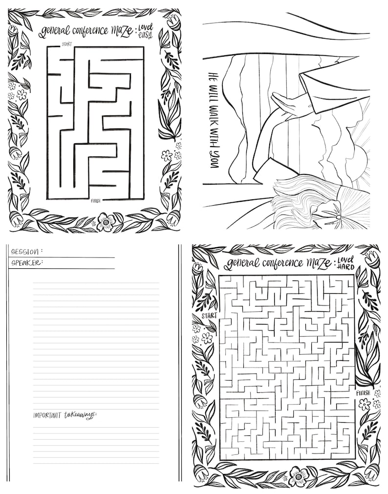 19-page General Conference Kid Packet | LDS General Conference Coloring ...