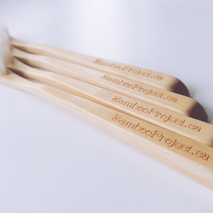 4 x Bamboo Toothbrush - slim handle and soft/medium bristles
