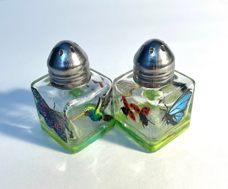 Hummingbird Butterfly Dragonfly Mini Salt Pepper Shaker Etsy