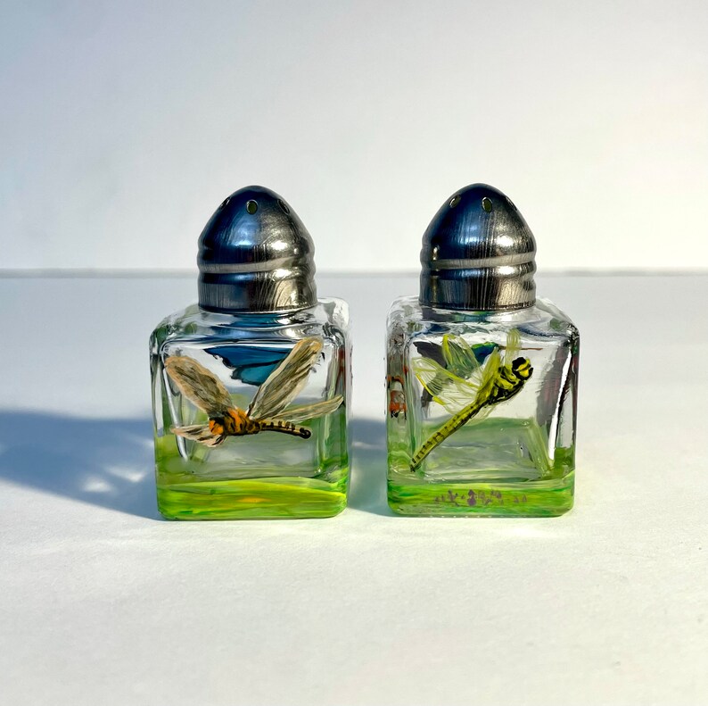 Hummingbird Butterfly Dragonfly Mini Salt Pepper Shaker Etsy