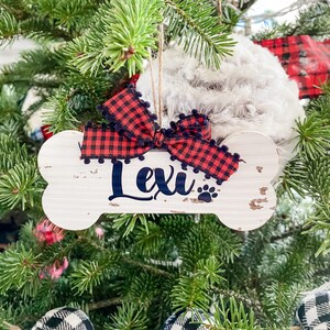 Dog Ornament; Personalized Dog Ornament; Dog Christmas Ornament; Dog's Name; Christmas Pet Ornament; Stocking Stuffer; Dog Gift