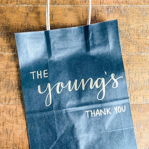 Personalized Wedding Gift Bags; Wedding Party Gift Bags; Bridesmaid/Groomsmen Gift Bags; Handwritten Calligraphy Bags;Custom Gift Bags;Gifts