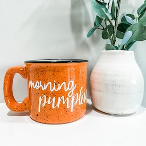 DECAL ONLY; Morning Pumpkin Mug Decal; Fall Coffee Mug Decal; Pumpkin Mug Decal; Fall Decor; Fall Coffee Cup Decal; Funny Fall Mug Decal