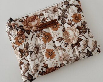 Garden Floral Mini Quilted Everything Makeup Bag