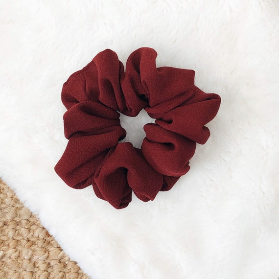 Hair Scrunchie Scrunchies Hair Tie Wine Etsy