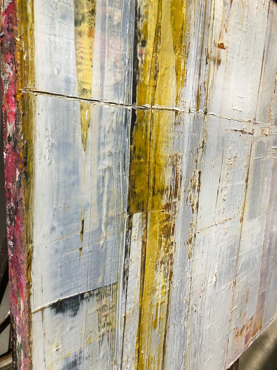 Old Barn Door Original Abstract Painting By Mia Eriksson Etsy