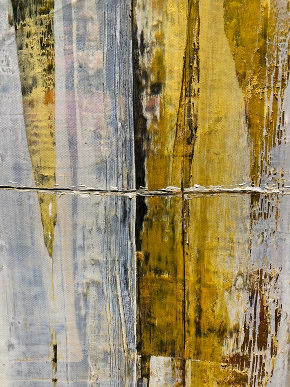 Old Barn Door Original Abstract Painting By Mia Eriksson Etsy