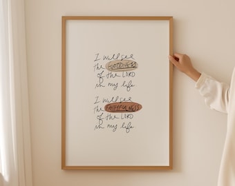 Psalm 27 Bible Verse Print, Christian Wall Art (Digital Download)