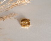 Lucky Bamboo 18k Gold-filled Huggies - Minimal Chinese Hoops - Chinese New Year Gift - Minimal Bamboo Earrings - Small Gold-filled Hoops