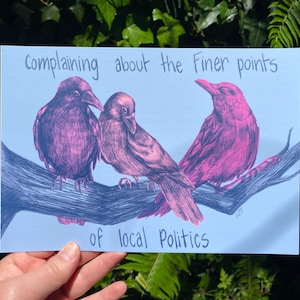 Pink and Blue Print - The Mountain Goats