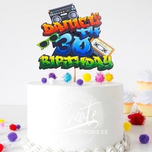 Topper Gateau Danniversaire Des Annees 90 Topper Gateau Etsy